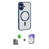 MARSİLYAN™- iPhone 16 Kılıf Nova Işık Özel Seri - Siyah Bilvis 5in1 3D Magic Cam Ekran Koruyucu + Raze Metal Kamera Lens - SH