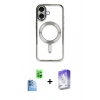 MARSİLYAN™- iPhone 16 Kılıf Nova Işık Özel Seri - Siyah Bilvis 5in1 3D Magic Cam Ekran Koruyucu + Raze Metal Kamera Lens - LT