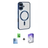 MARSİLYAN™- iPhone 16 Kılıf Nova Işık Özel Seri - Siyah Bilvis 5in1 3D Magic Cam Ekran Koruyucu + Raze Metal Kamera Lens - LT