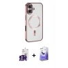 MARSİLYAN™- iPhone 16 Kılıf Nova Işık Özel Seri - Siyah Bilvis 5in1 5D Magic Hayalet Cam Ekran Koruyucu + Bilvis Titan Kamera Lens - YL