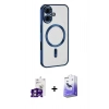 MARSİLYAN™- iPhone 16 Kılıf Nova Işık Özel Seri - Siyah Bilvis 5in1 5D Magic Hayalet Cam Ekran Koruyucu + Bilvis Titan Kamera Lens - PE