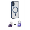 MARSİLYAN™- iPhone 16 Kılıf Nova Işık Özel Seri - Siyah Bilvis 5in1 5D Magic Hayalet Cam Ekran Koruyucu + Bilvis Titan Kamera Lens - YL