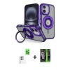 MARSİLYAN™- iPhone 16 Kılıf Nova Minimal Serisi - Şeffaf 360 Full Body Arka Koruyucu + Raze Metal Kamera Lens - BZ