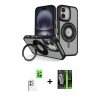 MARSİLYAN™- iPhone 16 Kılıf Nova Minimal Serisi - Şeffaf 360 Full Body Arka Koruyucu + Raze Metal Kamera Lens - BZ