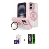 MARSİLYAN™- iPhone 16 Kılıf Nova Minimal Serisi - Şeffaf 360 Full Body Arka Koruyucu + Bilvis Titan Kamera Lens - PE
