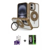 MARSİLYAN™- iPhone 16 Kılıf Nova Minimal Serisi - Şeffaf 360 Full Body Arka Koruyucu + Bilvis Titan Kamera Lens - PE