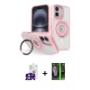 MARSİLYAN™- iPhone 16 Kılıf Nova Minimal Serisi - Şeffaf 360 Full Body Arka Koruyucu + Bilvis Titan Kamera Lens - GS