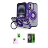 MARSİLYAN™- iPhone 16 Kılıf Nova Minimal Serisi - Şeffaf 360 Full Body Arka Koruyucu + Raze Metal Kamera Lens - PE