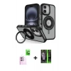 MARSİLYAN™- iPhone 16 Kılıf Nova Minimal Serisi - Şeffaf 360 Full Body Arka Koruyucu + Raze Metal Kamera Lens - PE