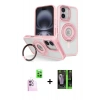 MARSİLYAN™- iPhone 16 Kılıf Nova Minimal Serisi - Şeffaf 360 Full Body Arka Koruyucu + Raze Metal Kamera Lens - PE