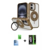 MARSİLYAN™- iPhone 16 Kılıf Nova Minimal Serisi - Şeffaf 360 Full Body Arka Koruyucu + Raze Metal Kamera Lens - LT