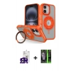 MARSİLYAN™- iPhone 16 Kılıf Nova Minimal Serisi - Şeffaf 360 Full Body Arka Koruyucu + Bilvis Titan Kamera Lens - SH