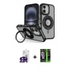 MARSİLYAN™- iPhone 16 Kılıf Nova Minimal Serisi - Şeffaf 360 Full Body Arka Koruyucu + Bilvis Titan Kamera Lens - YL