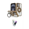 MARSİLYAN™- iPhone 16 Kılıf Nova Minimal Serisi - Şeffaf Pasifik Cam Ekran Koruyucu