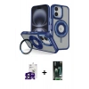 MARSİLYAN™- iPhone 16 Kılıf Nova Minimal Serisi - Siyah 360 Mat Full Body Arka Koruyucu + Bilvis Titan Kamera Lens - SH