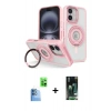 MARSİLYAN™- iPhone 16 Kılıf Nova Minimal Serisi - Siyah 360 Mat Full Body Arka Koruyucu + Raze Metal Kamera Lens - LT