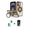 MARSİLYAN™- iPhone 16 Kılıf Nova Minimal Serisi - Siyah 360 Mat Full Body Arka Koruyucu + Raze Metal Kamera Lens - LT