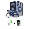 MARSİLYAN™- iPhone 16 Kılıf Nova Minimal Serisi - Siyah 360 Mat Full Body Arka Koruyucu + Raze Metal Kamera Lens - BZ