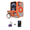 MARSİLYAN™- iPhone 16 Kılıf Nova Minimal Serisi - Siyah 3D Antistatik Hayalet Cam Ekran Koruyucu + Bilvis Titan Kamera Lens - PE
