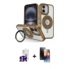 MARSİLYAN™- iPhone 16 Kılıf Nova Minimal Serisi - Siyah 3D Antistatik Mat Seramik Nano Ekran Koruyucu + Bilvis Titan Kamera Lens - PE