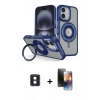 MARSİLYAN™- iPhone 16 Kılıf Nova Minimal Serisi - Siyah 3D Antistatik Mat Seramik Nano Ekran Koruyucu + PVD Metal Kamera Lens - MI