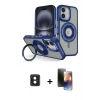 MARSİLYAN™- iPhone 16 Kılıf Nova Minimal Serisi - Siyah 3D Antistatik Mat Seramik Nano Ekran Koruyucu + PVD Metal Kamera Lens - PE