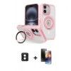 MARSİLYAN™- iPhone 16 Kılıf Nova Minimal Serisi - Siyah 3D Antistatik Mat Seramik Nano Ekran Koruyucu + PVD Metal Kamera Lens - MI