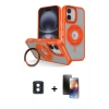 MARSİLYAN™- iPhone 16 Kılıf Nova Minimal Serisi - Siyah 3D Antistatik Mat Seramik Nano Ekran Koruyucu + PVD Metal Kamera Lens - MI