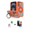 MARSİLYAN™- iPhone 16 Kılıf Nova Minimal Serisi - Siyah 3D Antistatik Mat Seramik Nano Ekran Koruyucu + Raze Metal Kamera Lens - PE