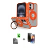 MARSİLYAN™- iPhone 16 Kılıf Nova Minimal Serisi - Siyah 3D Antistatik Mat Seramik Nano Ekran Koruyucu + Raze Metal Kamera Lens - SH
