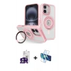 MARSİLYAN™- iPhone 16 Kılıf Nova Minimal Serisi - Siyah 3D Antistatik Seramik Nano Ekran Koruyucu + Bilvis Titan Kamera Lens - YL