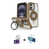 MARSİLYAN™- iPhone 16 Kılıf Nova Minimal Serisi - Siyah 3D Antistatik Seramik Nano Ekran Koruyucu + Bilvis Titan Kamera Lens - YL