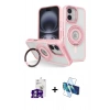 MARSİLYAN™- iPhone 16 Kılıf Nova Minimal Serisi - Siyah 3D Antistatik Seramik Nano Ekran Koruyucu + Bilvis Titan Kamera Lens - GS