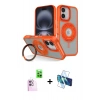 MARSİLYAN™- iPhone 16 Kılıf Nova Minimal Serisi - Siyah 3D Antistatik Seramik Nano Ekran Koruyucu + Raze Metal Kamera Lens - PE