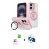 MARSİLYAN™- iPhone 16 Kılıf Nova Minimal Serisi - Siyah 3D Antistatik Seramik Nano Ekran Koruyucu + Raze Metal Kamera Lens - PE