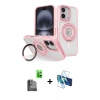 MARSİLYAN™- iPhone 16 Kılıf Nova Minimal Serisi - Siyah 3D Antistatik Seramik Nano Ekran Koruyucu + Raze Metal Kamera Lens - SH