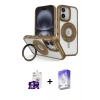 MARSİLYAN™- iPhone 16 Kılıf Nova Minimal Serisi - Siyah Bilvis 5in1 3D Magic Cam Ekran Koruyucu + Bilvis Titan Kamera Lens - GS