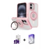 MARSİLYAN™- iPhone 16 Kılıf Nova Minimal Serisi - Siyah Bilvis 5in1 3D Magic Cam Ekran Koruyucu + Bilvis Titan Kamera Lens - GS