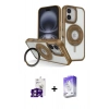 MARSİLYAN™- iPhone 16 Kılıf Nova Minimal Serisi - Siyah Bilvis 5in1 3D Magic Cam Ekran Koruyucu + Bilvis Titan Kamera Lens - PE