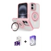 MARSİLYAN™- iPhone 16 Kılıf Nova Minimal Serisi - Siyah Bilvis 5in1 3D Magic Cam Ekran Koruyucu + Bilvis Titan Kamera Lens - PE