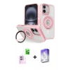 MARSİLYAN™- iPhone 16 Kılıf Nova Minimal Serisi - Siyah Bilvis 5in1 3D Magic Cam Ekran Koruyucu + Raze Metal Kamera Lens - PE