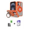 MARSİLYAN™- iPhone 16 Kılıf Nova Minimal Serisi - Siyah Bilvis 5in1 3D Magic Cam Ekran Koruyucu + Siyah Raze Metal Kamera Lens
