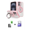 MARSİLYAN™- iPhone 16 Kılıf Nova Minimal Serisi - Siyah Bilvis 5in1 5D Magic Hayalet Cam Ekran Koruyucu + Raze Metal Kamera Lens - SH