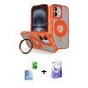 MARSİLYAN™- iPhone 16 Kılıf Nova Minimal Serisi - Siyah Bilvis 5in1 5D Magic Hayalet Cam Ekran Koruyucu + Raze Metal Kamera Lens - LT