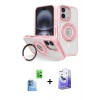 MARSİLYAN™- iPhone 16 Kılıf Nova Minimal Serisi - Siyah Bilvis 5in1 5D Magic Hayalet Cam Ekran Koruyucu + Raze Metal Kamera Lens - LT