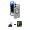MARSİLYAN™- iPhone 16 Kılıf Nova Modern Prime - Şeffaf 360 Full Body Arka Koruyucu + Bilvis Titan Kamera Lens - SH