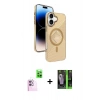 MARSİLYAN™- iPhone 16 Kılıf Nova Modern Prime - Şeffaf 360 Full Body Arka Koruyucu + Raze Metal Kamera Lens - PE