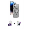 MARSİLYAN™- iPhone 16 Kılıf Nova Modern Prime - Şeffaf Pasifik Cam Ekran Koruyucu + Bilvis Titan Kamera Lens - YL