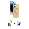 MARSİLYAN™- iPhone 16 Kılıf Nova Modern Prime - Şeffaf Pasifik Cam Ekran Koruyucu + Raze Metal Kamera Lens - SH