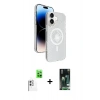 MARSİLYAN™- iPhone 16 Kılıf Nova Modern Prime - Siyah 360 Mat Full Body Arka Koruyucu + Raze Metal Kamera Lens - BZ